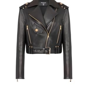 balmain leather jacket