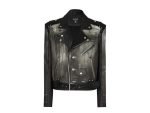 leather biker jacket balmain