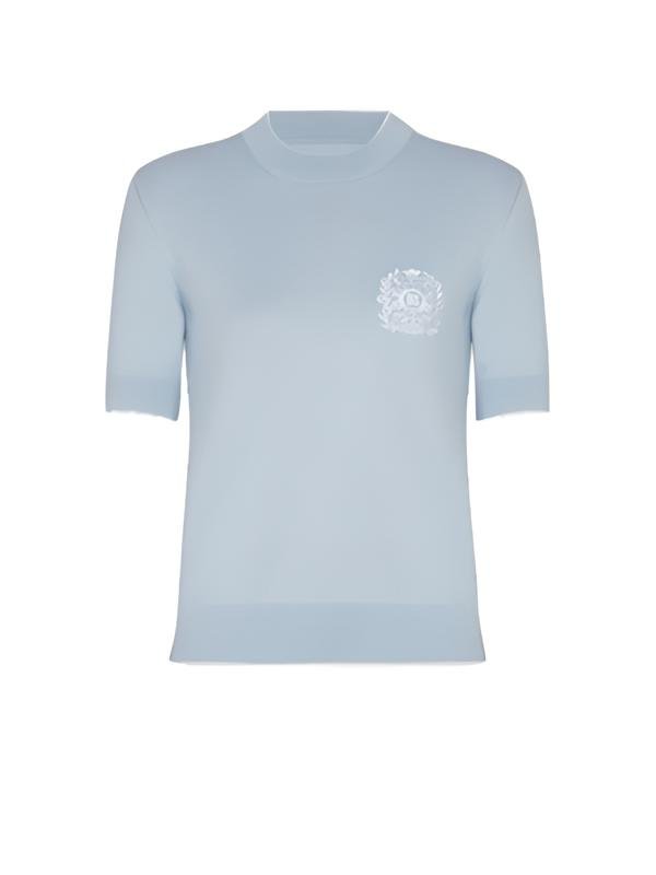 Balmain-embroidered knit top front design Balmain-embroidered knit top