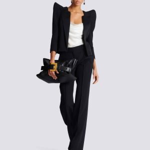 Balmain Draped Satin Top
