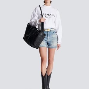 balmain biker sweatshirt