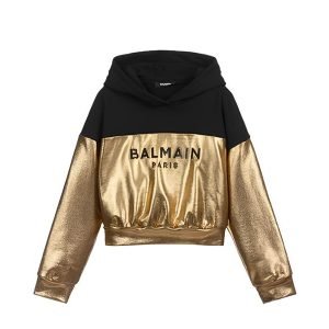 balmain black and gold sweatshirt