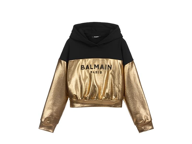 Balmain Black and Gold Sweatshirt Front balmain black and gold sweatshirt
