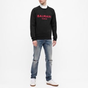 balmain flock sweatshirt back view