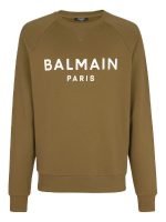 Balmain flocked logo sweatshirt front view