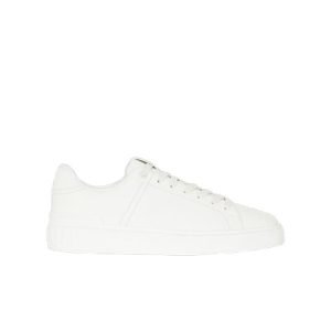Balmain shoes men front view white sneakers