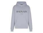 Front view of Balmain men hoodie black