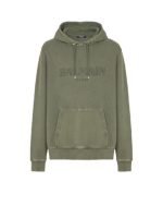 Front view of Balmain camo hoodie