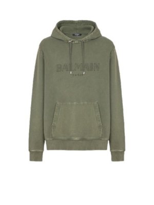 Balmain camo hoodie front design Front view of Balmain camo hoodie