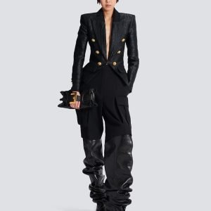 back view of balmain bomber jacket