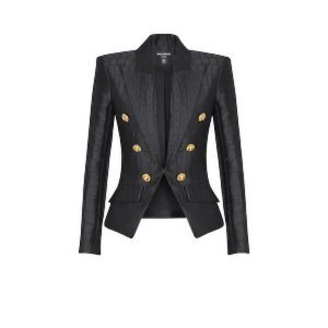 front view of balmain bomber jacket