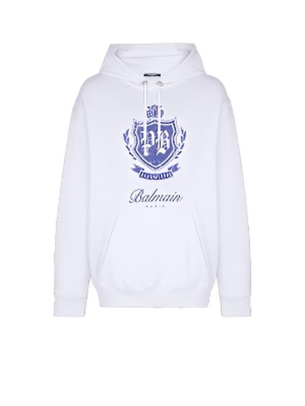 Balmain Decarnin Hoodie Front Front view of Balmain Decarnin Hoodie