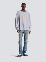back view of balmain grey sweatshirt
