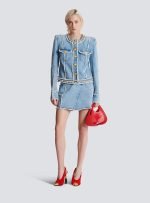 balmain jacket women back view
