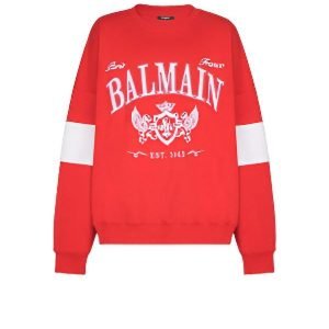 front view of balmain monogram sweatshirt
