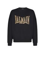 front view of balmain paris black sweatshirt