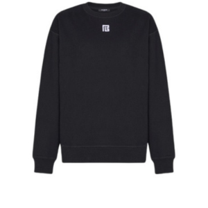 front view of balmain paris sweatshirt black