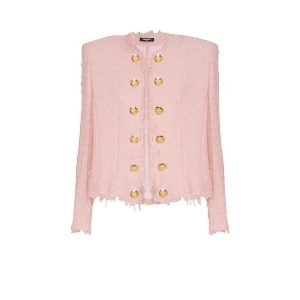 balmain pink jacket front view