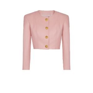 balmain puffer jacket front view