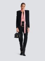 back view of biker jacket balmain