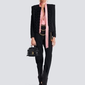 back view of biker jacket balmain