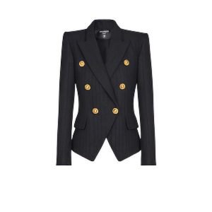 front view of denim Balmain jacket