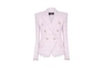 front view of balmain fur jacket