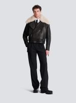 balmain leather jacket for men.