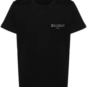 Balmain Logo-Applique Cotton T-Shirt