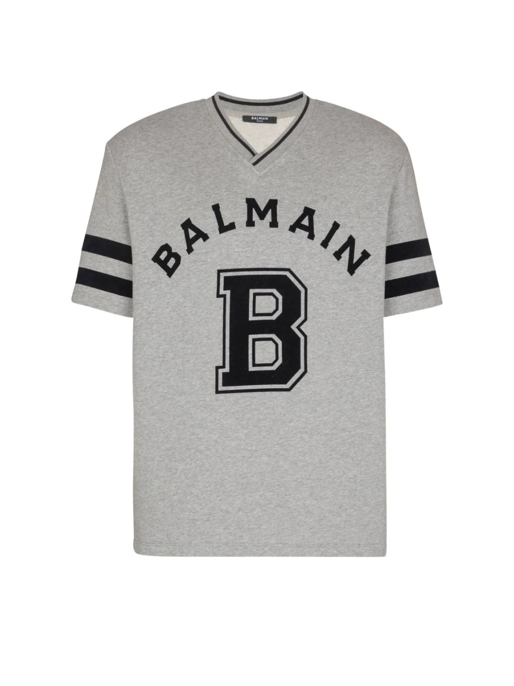 Balmain V-Neck Logo-Print T-Shirt. Balmain V-Neck Logo-Print T-Shirt.