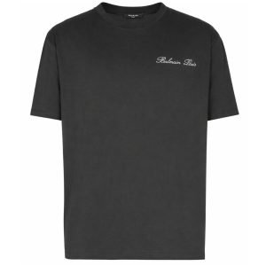 Balmain Signature T-shirt front view with logo design
