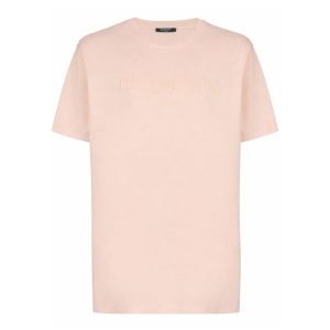 Balmain vintage-logo-embroidered t-shirt front view