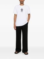 Balmain logo-embroidered T-shirts back view showing clean back design and fit