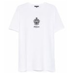 Balmain logo-embroidered T-shirts front view showing stitched logo on cotton fabric