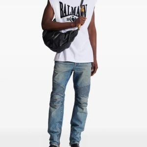 Balmain printed T-shirt back view for men