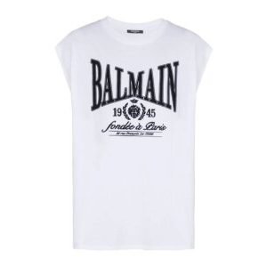 Balmain printed T-shirt front view for men