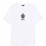 Balmain University Contrast T-shirt front view with logo print and contrast design in USA