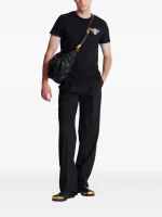 Balmain Wings-print T-Shirt back view showing large wings graphic print on cotton fabric