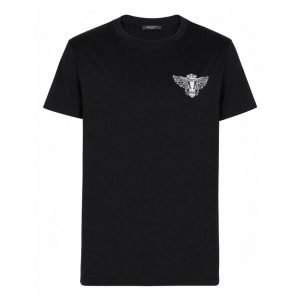 Balmain Wings-print T-Shirt front view showing clean cotton fabric and simple chest design