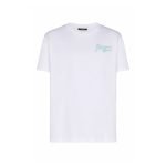 Balmain brush logo-print T-shirt front view with printed logo