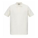 Balmain emblem buttoned polo shirt front view with logo and buttons
