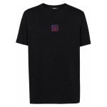 Balmain embroidered-logo short-sleeve T-shirt front view with clean logo detail and cotton fabric