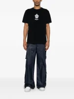 Balmain graphic-print T-shirt back view plain design