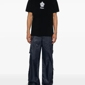 Balmain graphic-print T-shirt back view plain design