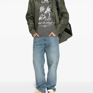 Balmain graphic-print logo-detail T-shirts back view showing plain rear design and fit