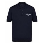 Balmain logo-detail polo T-shirts front view with logo on chest