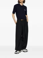 Balmain logo-detail polo T-shirts back view plain design