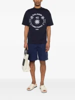Balmain logo-embossed cotton T-shirt back view plain cotton fabric design for daily wear