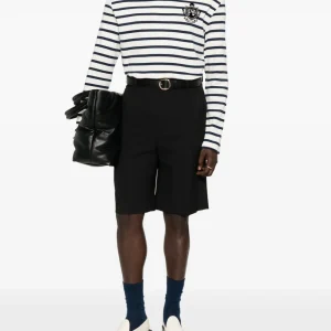 Balmain striped long-sleeve T-shirt back view showing clean design and full sleeve structure