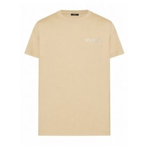 Balmain Club-print cotton T-shirt front view with logo print and soft cotton fabric for casual streetwear style